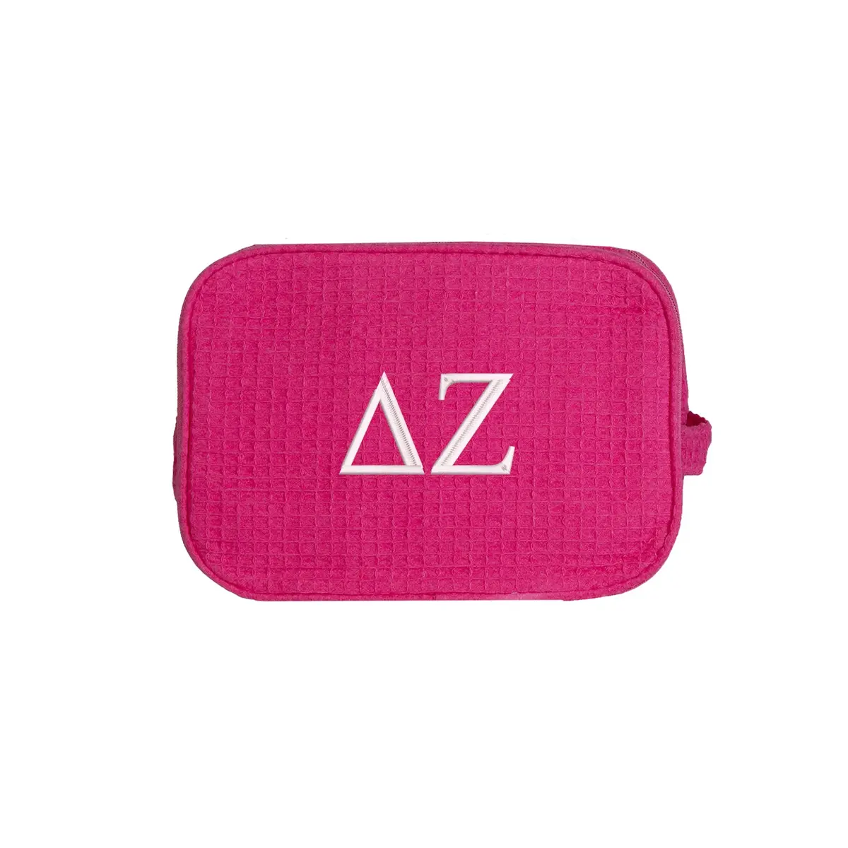 Delta Zeta Waffle Weave Cosmetic Bag 1