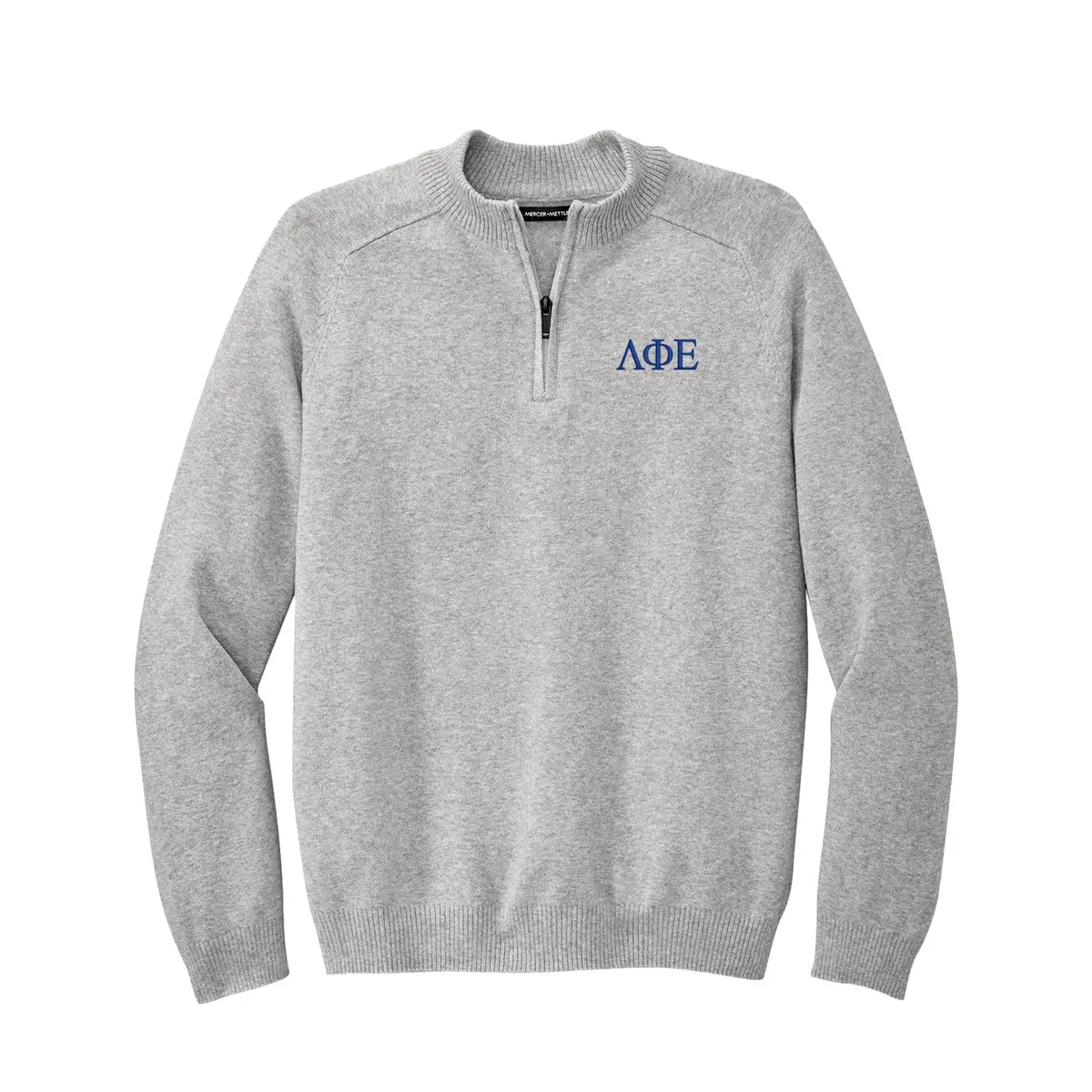 Lambda Phi Epsilon 1/4-Zip Monogrammed Sweater 1