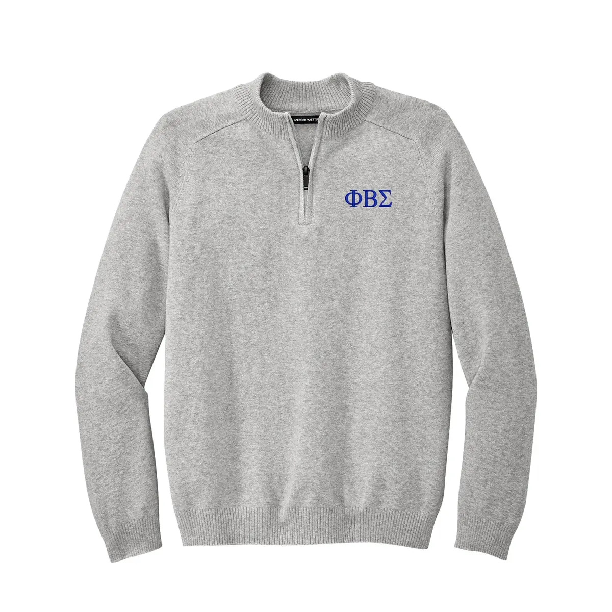 Phi Beta Sigma 1/4-Zip Monogrammed Sweater 1