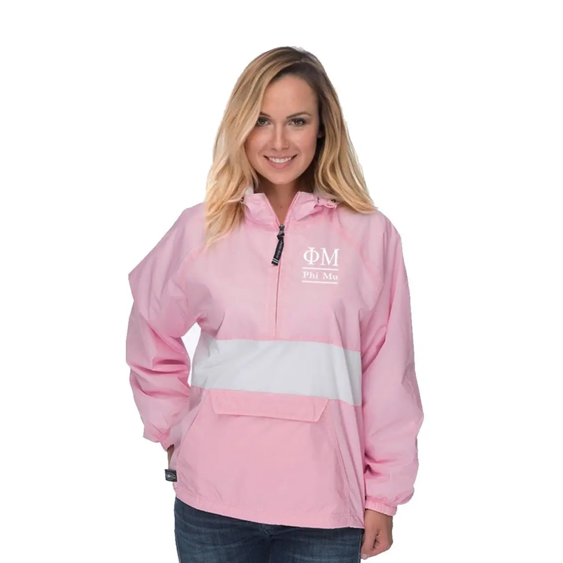 Phi Mu Classic Striped Windbreaker - Lined 1
