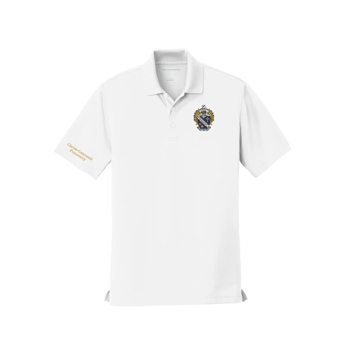 Alpha Gamma Omega Cotton Pique Polo - Crest 1