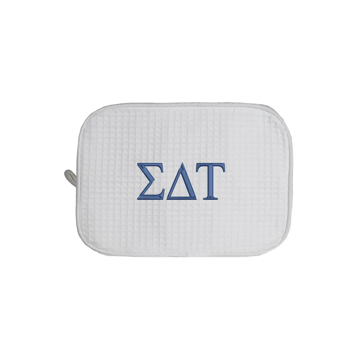 Sigma Delta Tau Waffle Weave Cosmetic Bag 1