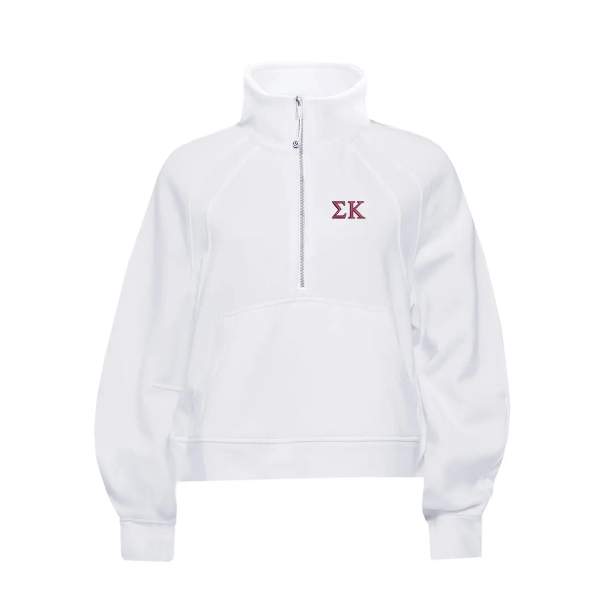 Sigma Kappa Lululemon Scuba Oversized Funnel-Neck Half Zip - White 1