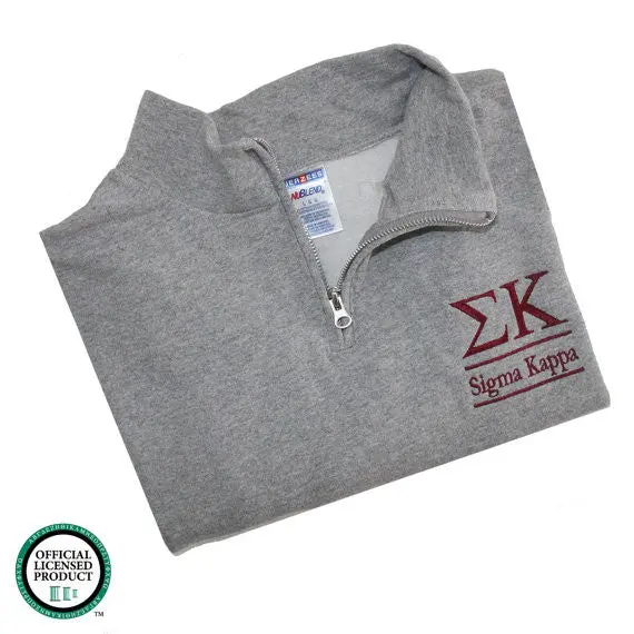 Sigma Kappa Quarter Zip Pullover 1