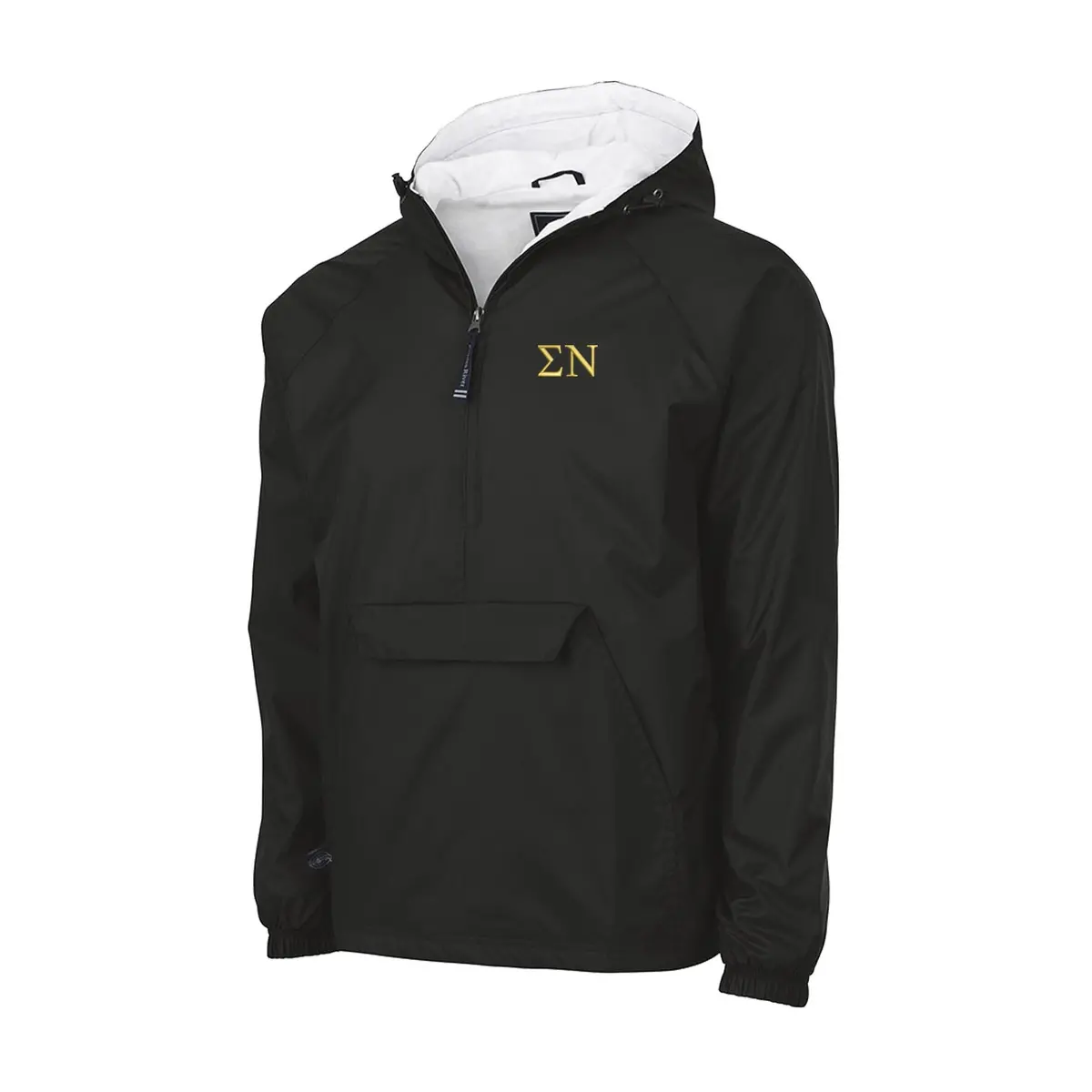 Sigma Nu Flannel Lined Windbreaker - Letters 1