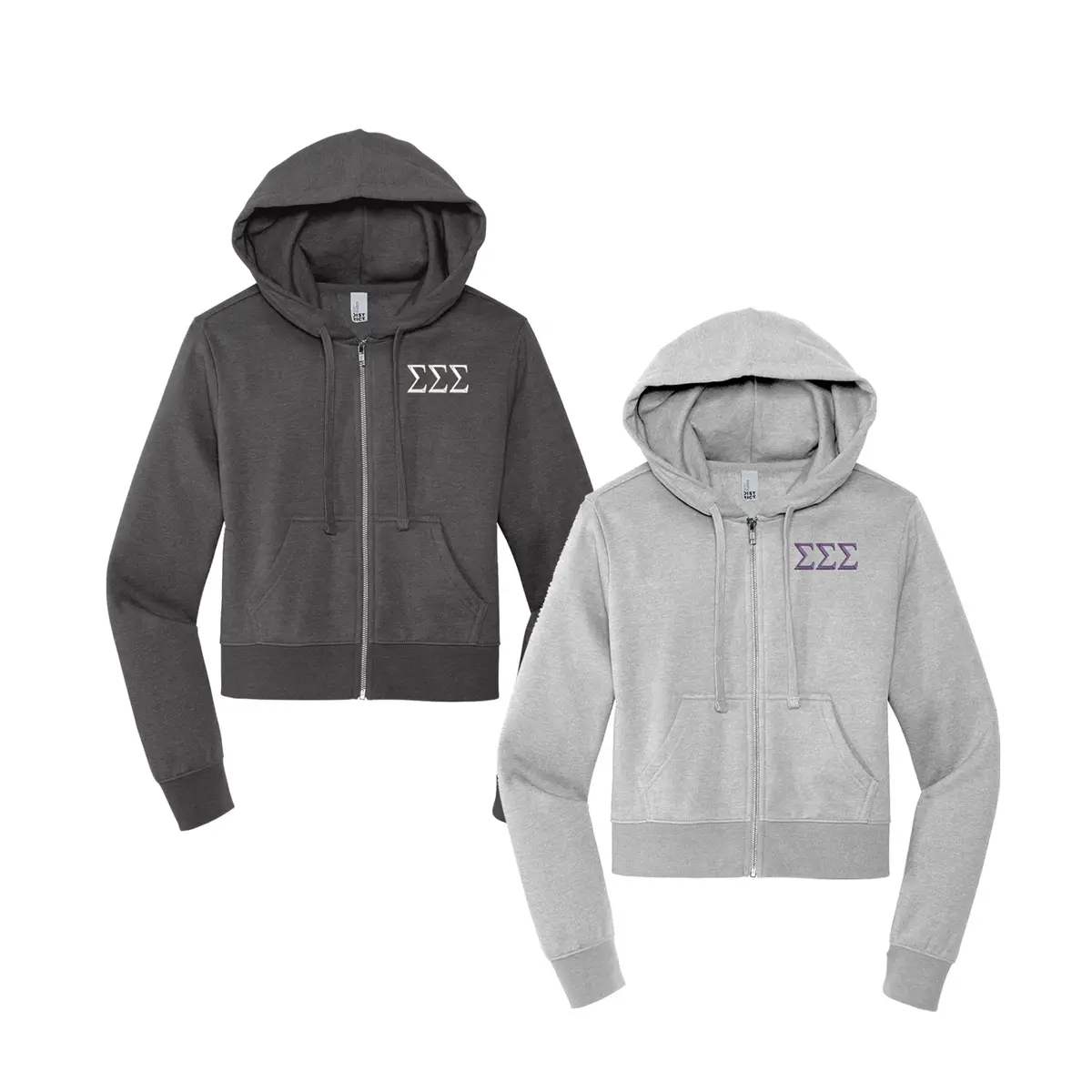 Sigma Sigma Sigma Zip Up Hoodie 1