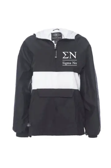 Sigma Nu Rugby Striped Lined Windbreaker 1