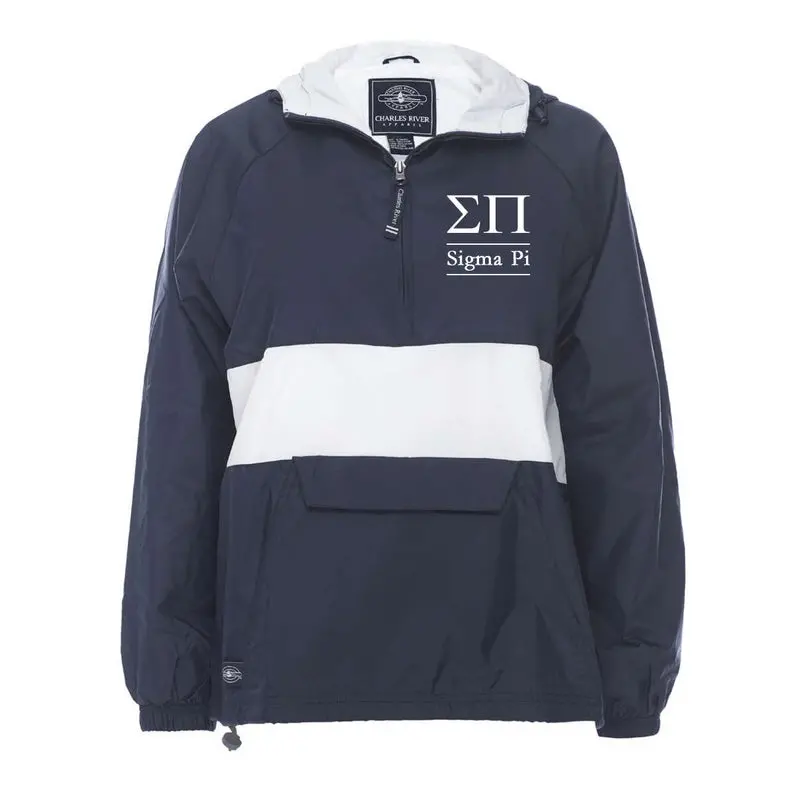 Sigma Pi Rugby Striped Lined Windbreaker 1