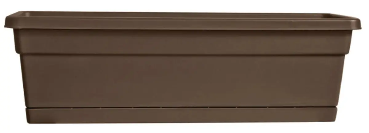 Southern Patio Wb2412co 24" X 8" Cocoa Poly Resin Window Box Planter 1