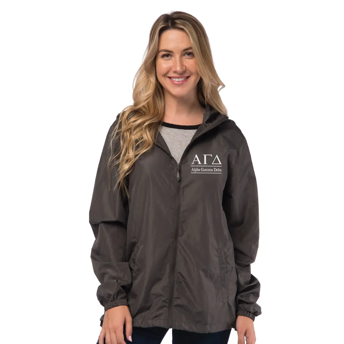 Alpha Gamma Delta Lightweight Windbreaker Jacket 1