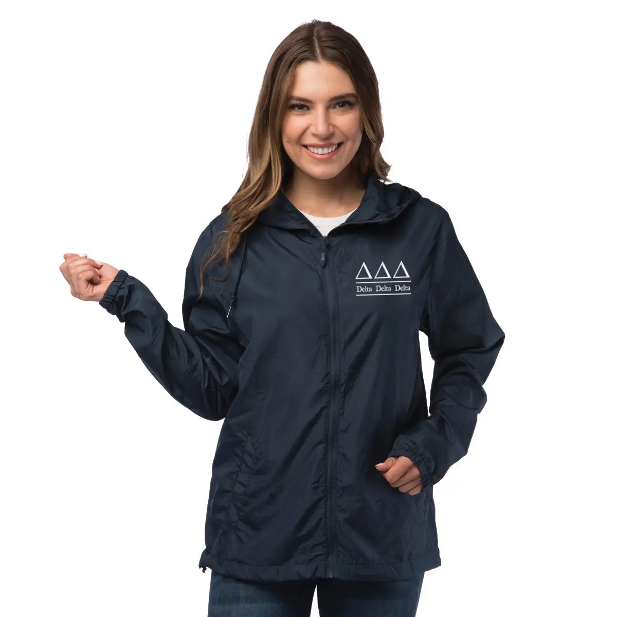 Delta Delta Delta Lightweight Windbreaker Jacket 1