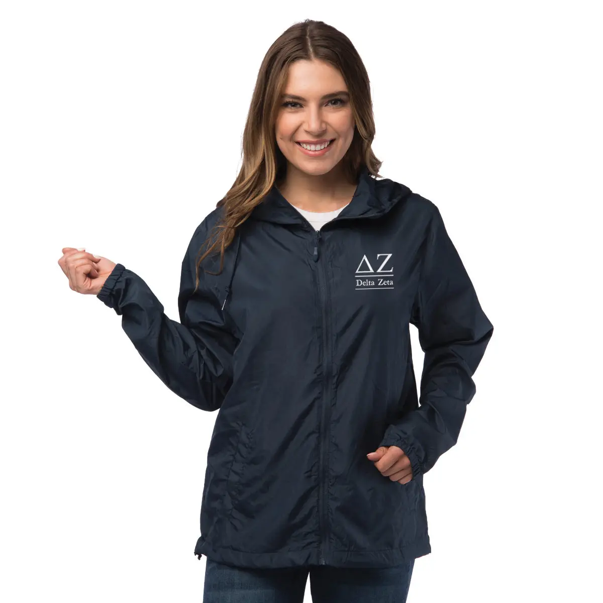 Delta Zeta Lightweight Windbreaker Jacket 1