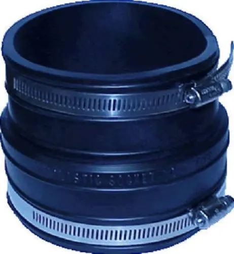 Fernco P1002-44 4" X 4" Clay Pipe Flexible Coupling Connector - Quantity Of 25 1
