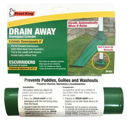 Thermwell De200 Green 8' Foot X 7" Inch Manual Downspout Extender 1