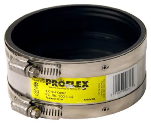 Fernco P3001-22 Proflex 2" Shielded Plumbing Copper Pipe Coupling - Quantity Of 3 1