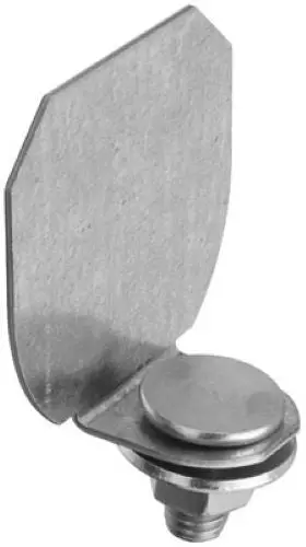 National N193-839 Galvanized Barn Door Rail End Cap With Bolt, Nut & Washer - Quantity Of 10 1