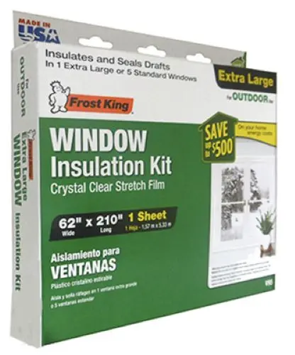 Frost King V95h 62" X 210" Outdoor Window Film Insulation Kit - Quantity Of 2 1