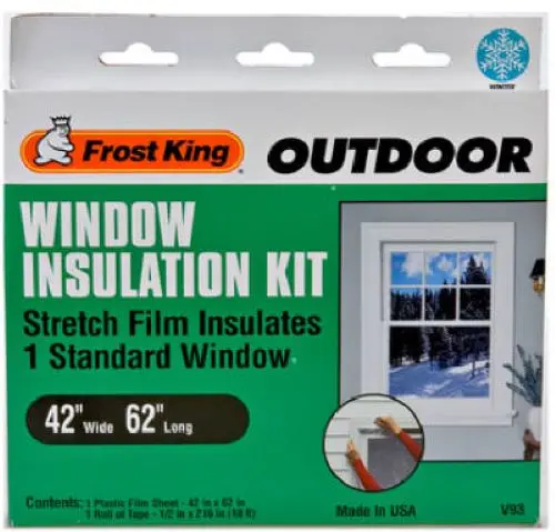 Frost King V93h 42" X 62" Outdoor Window Film Insulation Kit - Quantity Of 18 1