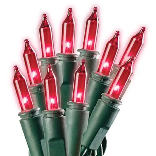 Holiday Wonderland 4003-88A 100-Count Red String To String Christmas Light Set - Quantity Of 9 1