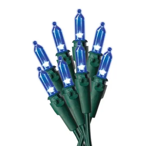 Holiday Wonderland 4054-88A 50-Count Blue Mini Christmas Light Set - Quantity Of 12 1