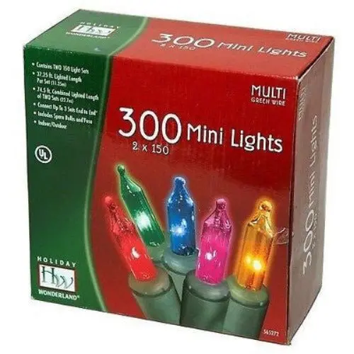 Holiday Wonderland 48151-88A 300-Count Multi-Color Christmas Light Set - Quantity Of 3 2