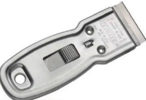 Hyde Tools 13050 Delta Heavy Duty Metal Single Edge Razor Blade Glass Scraper - Quantity Of 4 1