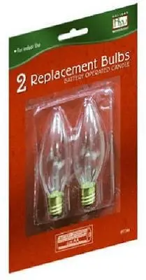 Holiday Wonderland T-16-88 2-Pack Of Battery Operated Window Candle Replacement Bulbs - Quantity Of 48 1
