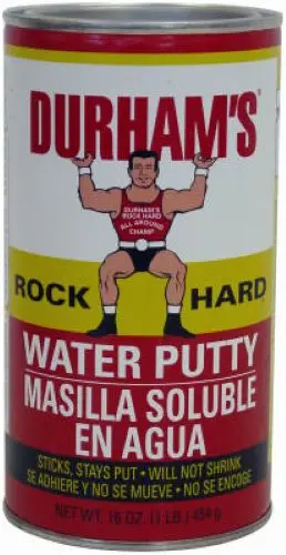 Durham's 168 1 Lb Container Of Rock Hard Water Putty Fixes Cracks Holes & Plaster 1