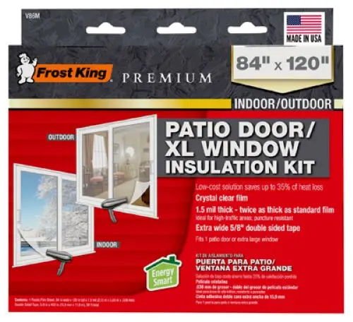 Frost King V86m 84" X 120" Indoor / Outdoor Heavy Duty Patio Door Insulation Kit - Quantity Of 4 1