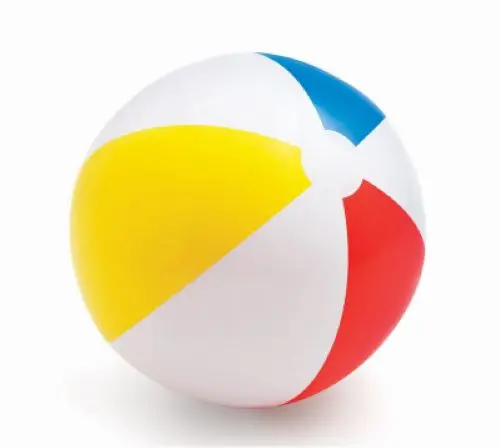 Intex Recreation 59020Ep 20" Glossy Panel Multi-Color Inflatable Beach Ball - Quantity Of 24 1