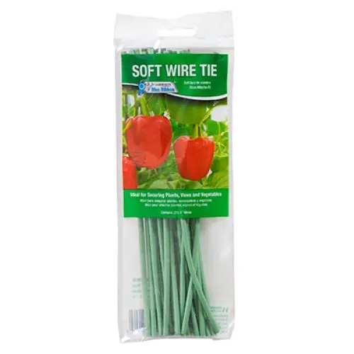 Midwest T003gt 20-Count Pack Of 8" Inch Soft Rubber Coated Green Pre-Cut Plant Garden Twist Ties - Quantity Of 2 1