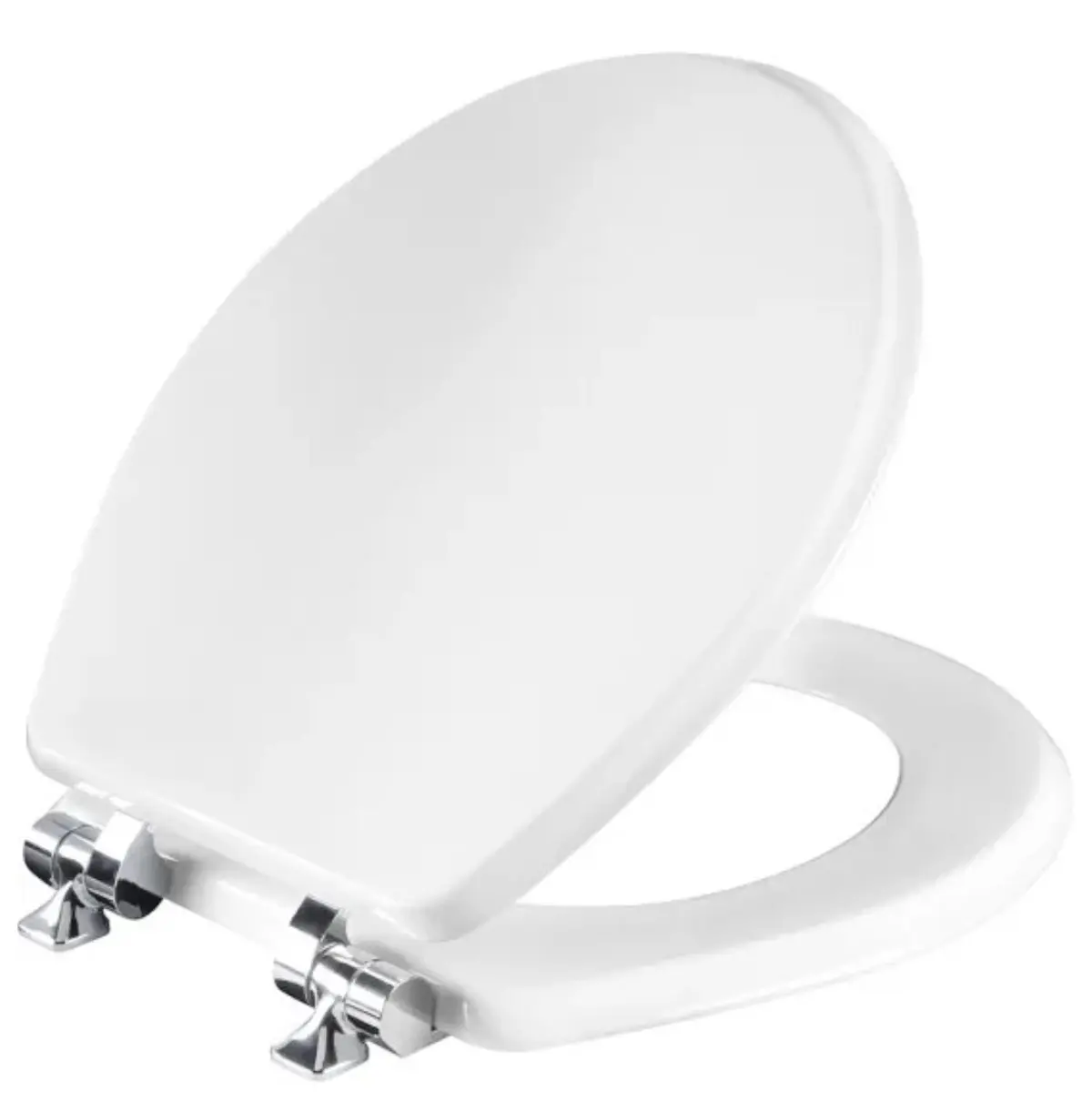 Bemis 26Chsla 000 White Enamel Slow Close Benton Round Wood Toilet Seat 1