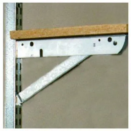 Knape & Vogt Bk-0103-11 11" Galvanized Steel Double Shelf Bracket / Fold Out Support 1