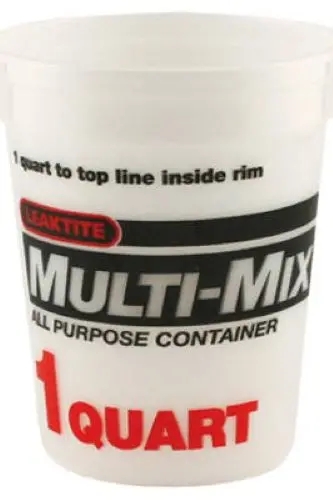 Leaktite 001Q02mm050 1-Quart Multi-Mix Empty Paint Mixing Container - Quantity Of 50 1