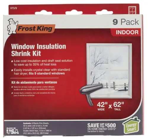 Frost King V73/9H 9-Pack Of Indoor 42" X 62" Window Insulation Kit - Quantity Of 3 1
