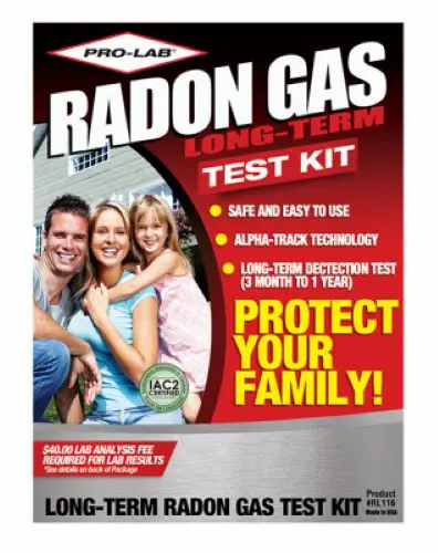 Professional Lab Rl116 Long Term Radon Gas Test Kit - Quantity Of 1 1