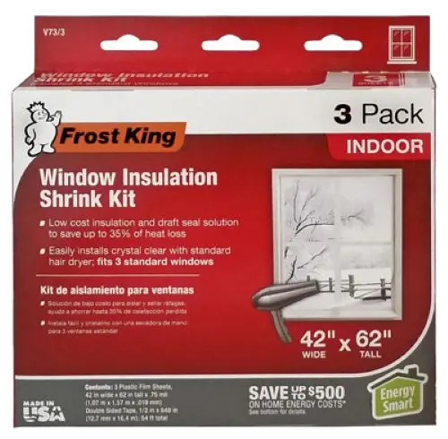 Frost King V73/3H 3-Pack Of Indoor 42" X 62" Window Insulation Kit - Quantity Of 10 1